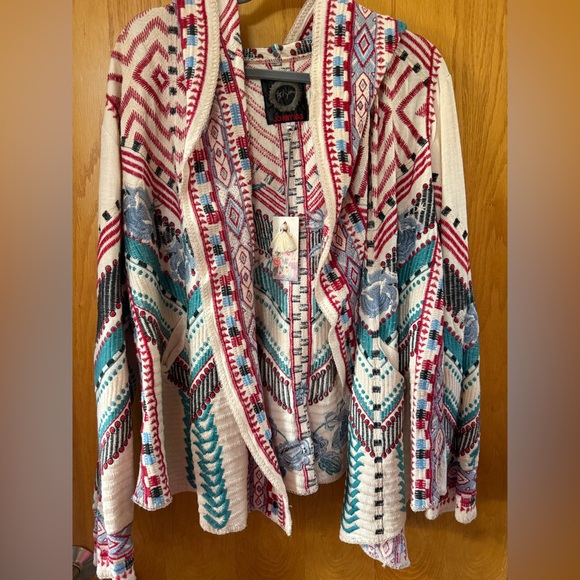 Johnny Was Jackets & Blazers - Johnny Was Multicolor Geometric Cardigan NWT